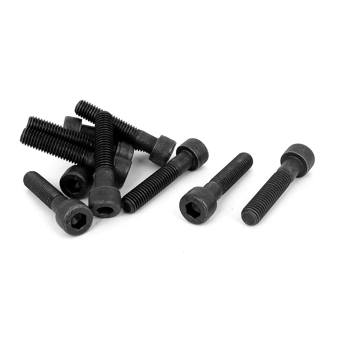 M8 x 40mm 12.9 Alloy Steel Hex Socket Head Cap Screws Bolts Black 10pcs