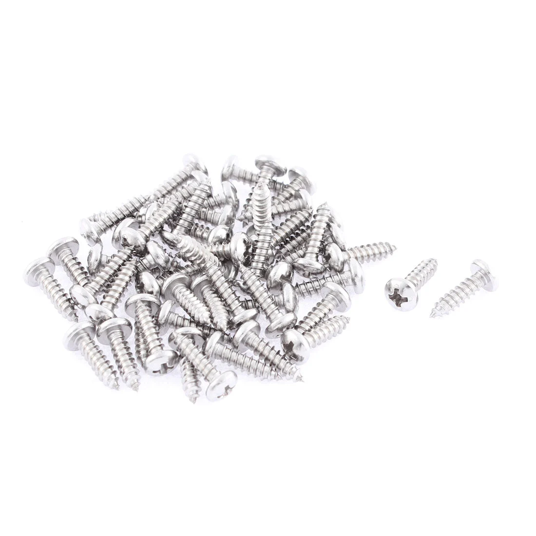 50 Pcs 3.5mmx13mm Stainless Steel Phillips Round Sheet Self Tapping Screws