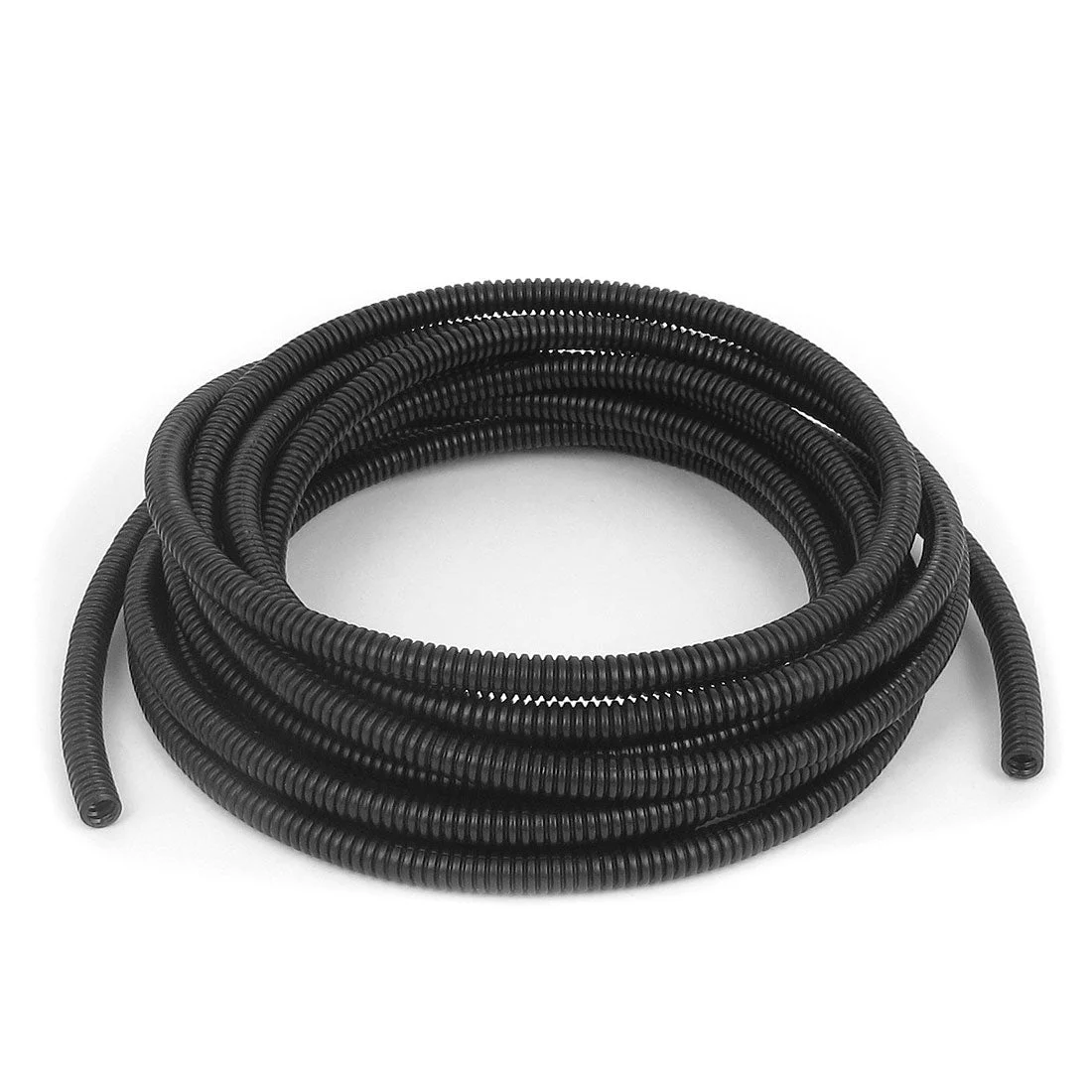4.2 M 5 x 7 mm Plastic Flexible Corrugated Conduit Tube for Garden,Office Black
