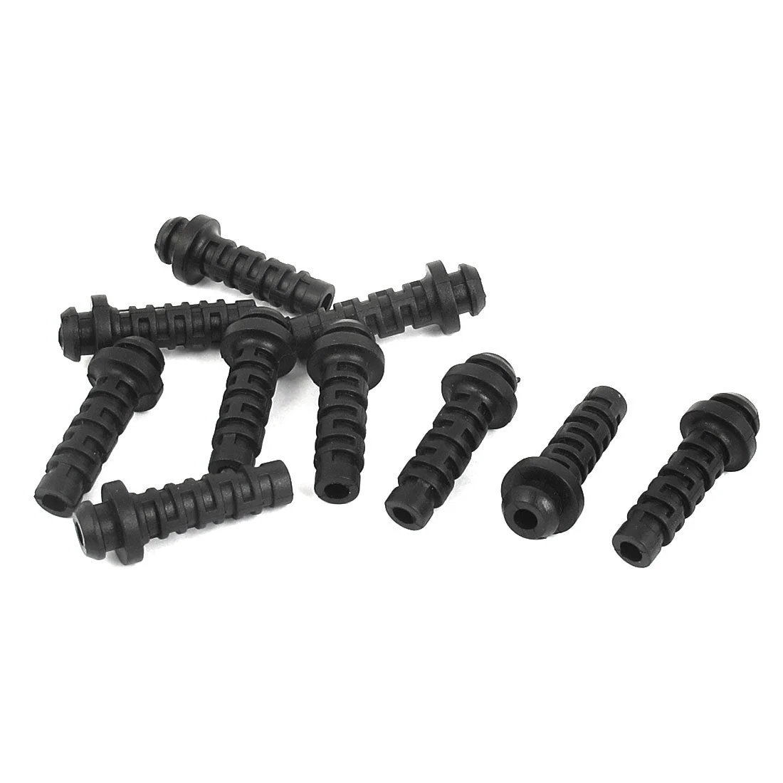 10pcs 26mmx5mmx3mm Rubber Strain Relief Cord Boot Protector Wire Cable Sleeve for Cellphone Charger