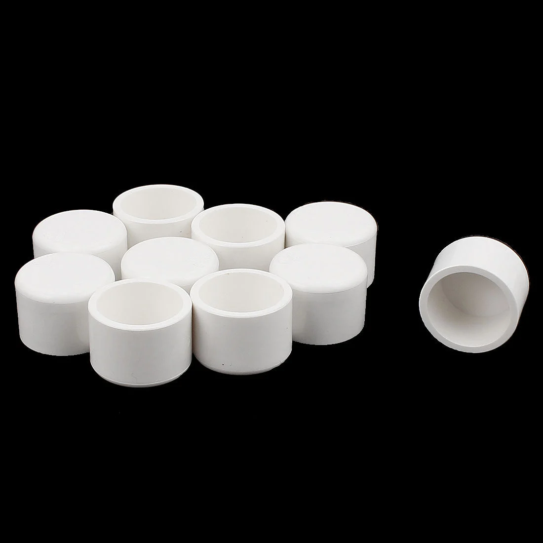 Uxcell 10Pcs Round Water Tubing Tube Pipe Fitting End Cap Cover White 25mm Inner Dia
