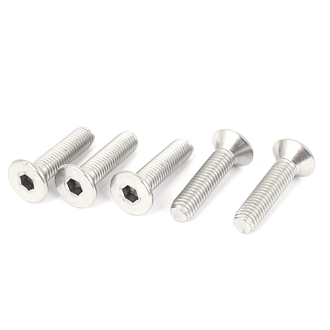 M8 Stainless Steel Hex Socket Countersunk Flat Head Screws Bolt 35mm Long 5pcs