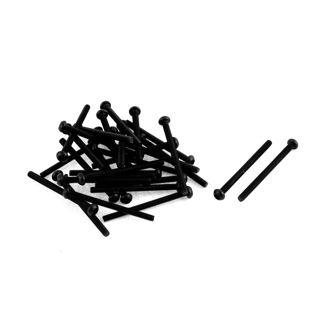 30pcs M2.5x30mm Thread 10.9 Alloy Steel Button Head Hex Socket Cap Screw Bolt