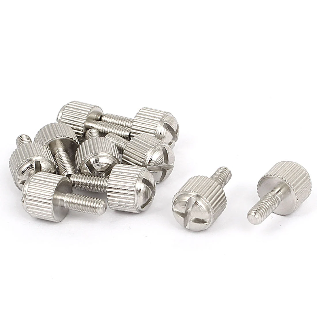 Computer PC Case Metal Knurled Head Phillips Thumb Screws M3x8mm 10pcs