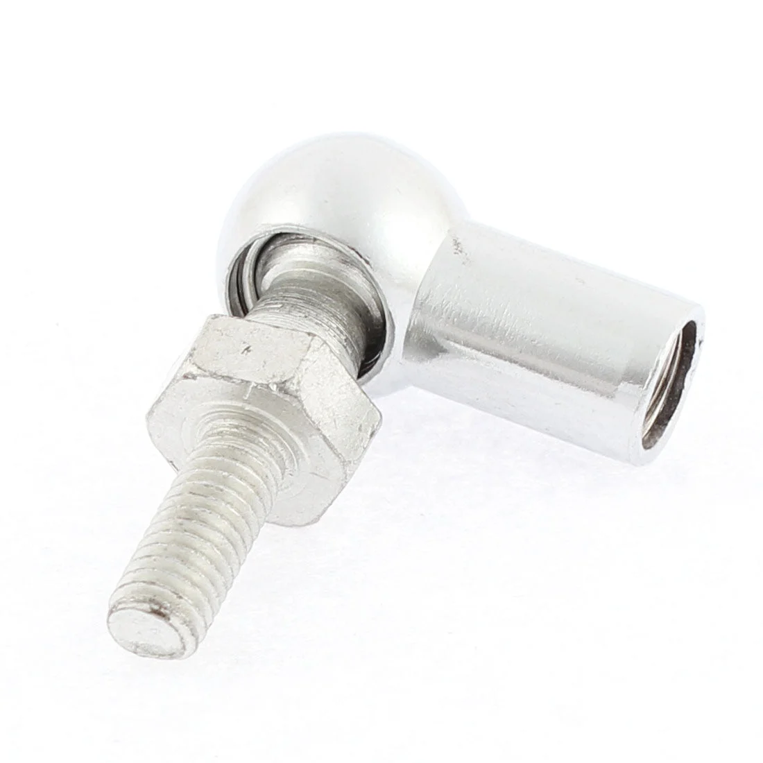 Rod End Ball Bearing with Stud, Right-Hand Female Thread M8x1.25mm and Right-Hand Male Thread M6x1.0mm, L-Shape Ball Socket Endfitting