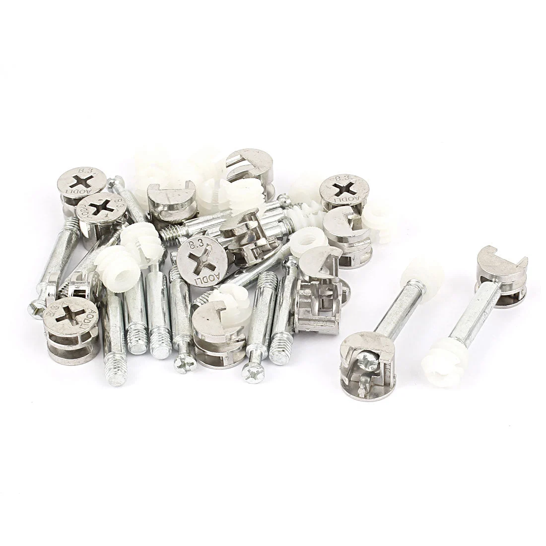 Furniture Cam Fitting Furniture Fixing Screw Cam Bolt Fitting Dowel Nut Connector 15 Sets