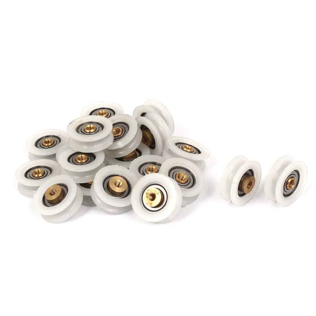 Round Groove Nylon Pulley Wheels Roller 20 Pcs for 5mm Rope
