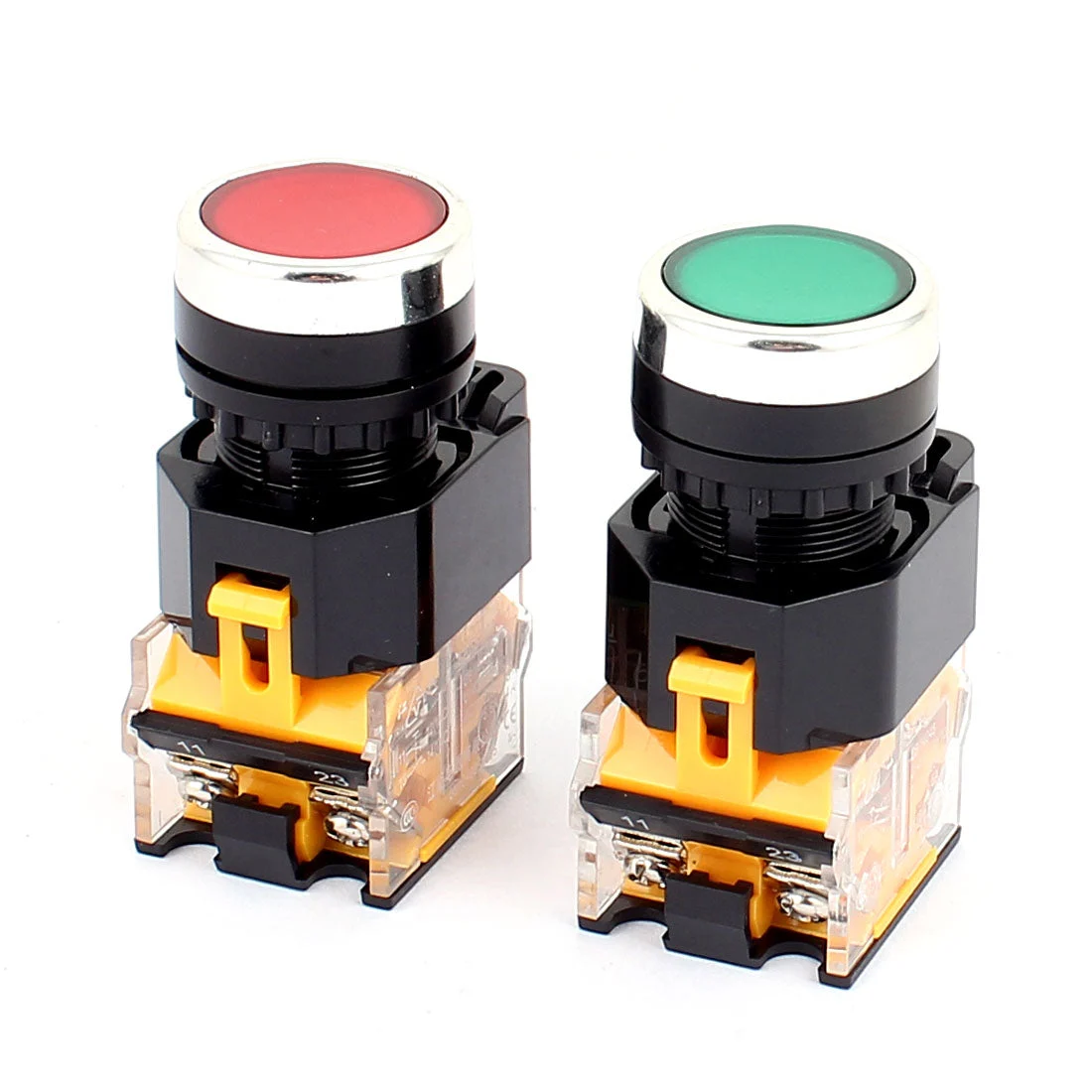1 Pair LA38/203 AC 400V 10A Momentary 1N0 1NC Push Button Switch