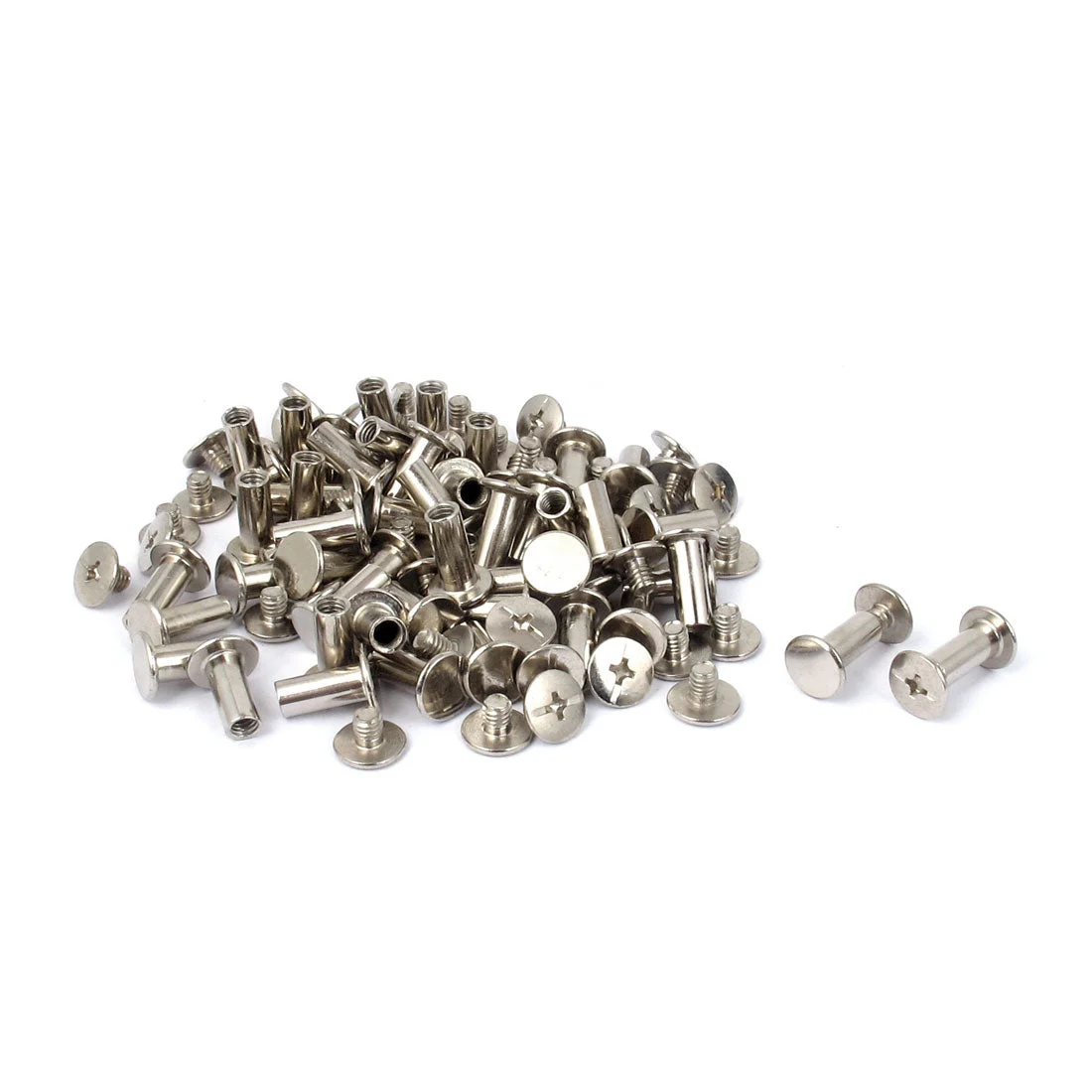 Scrapbooking Album Nickel Plated Binding Screws Posts Docking Screw Rivet 5x12mm 50pcs