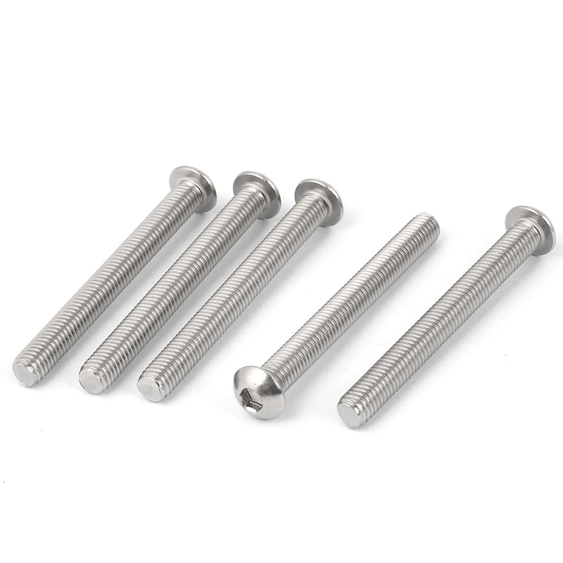 M8 x 75mm Stainless Steel Button Head Socket Cap Screw 5 Pcs