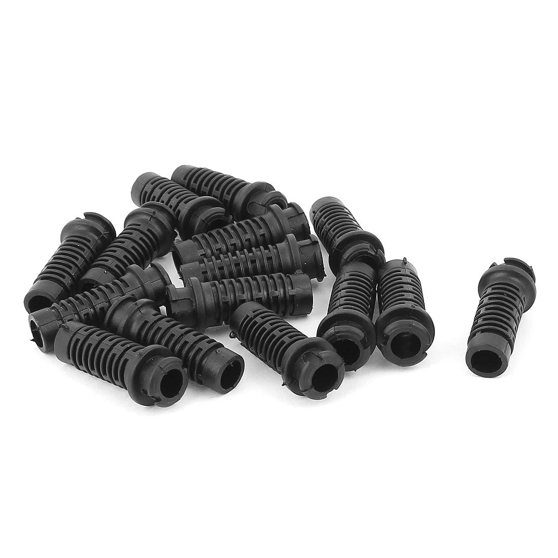 15pcs 38mmx12mmx8mm Rubber Strain Re-lief Cord Boot Protector Cable Sleeve Hose for Cellphone Charger