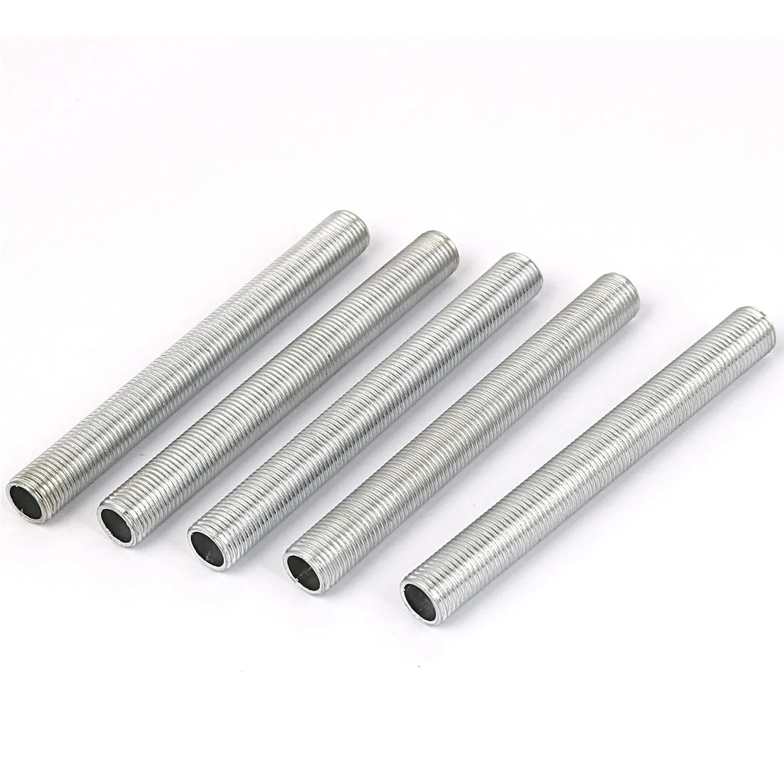 M10 1mm Pitch Threaded Zinc Alloy Pipe Nipple Lamp Repair Part 90mm Long 5pcs