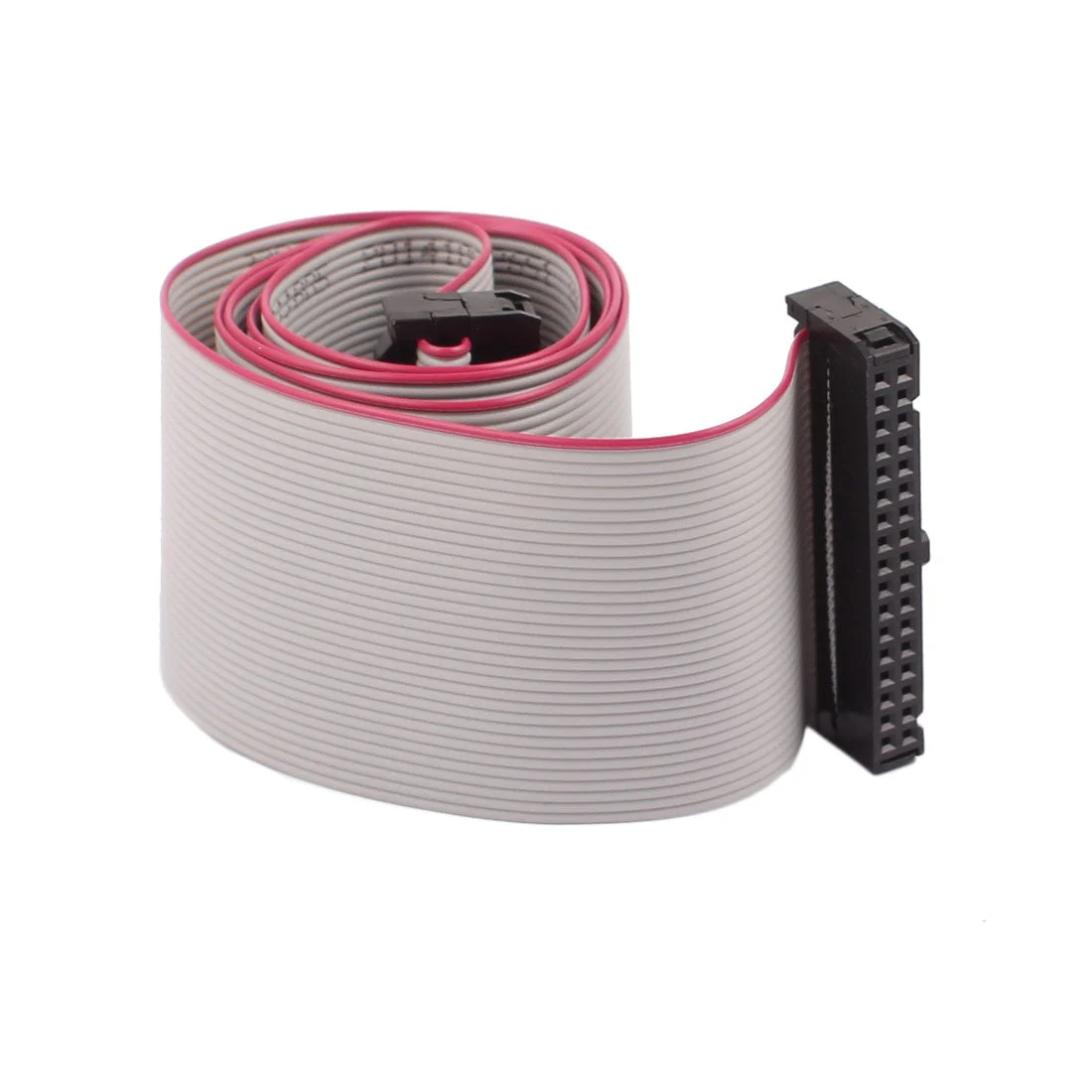 34P 34 Way 2.54mm Pitch F/F IDC Extension Flat Ribbon Cable Gray 66cm Long