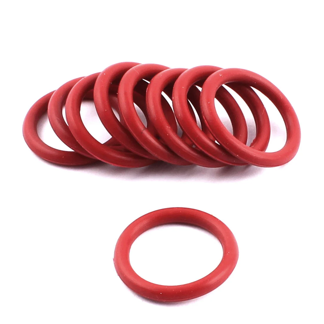 24mm x 18mm x 3mm Rubber Oil Gas Seal Gasket O Ring Red 10pcs