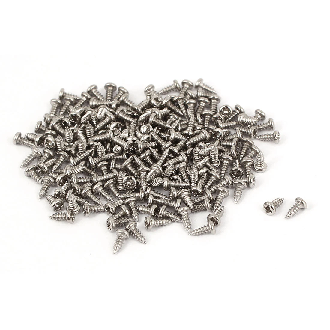 M1.8x5mm Thread Nickel Plated Phillips Round Head Self Tapping Screws 200pcs