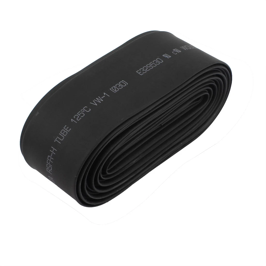 30mm Diameter PVC Insulated Heat Shrinkable Tube Battery Wrap Black 6M Length