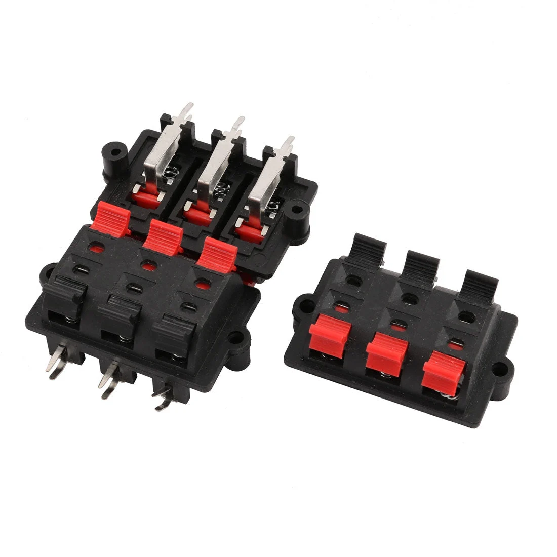 3Pcs WP6-3 6 Terminal 6 Position Spring Loaded Push Speaker Socket Connector Board