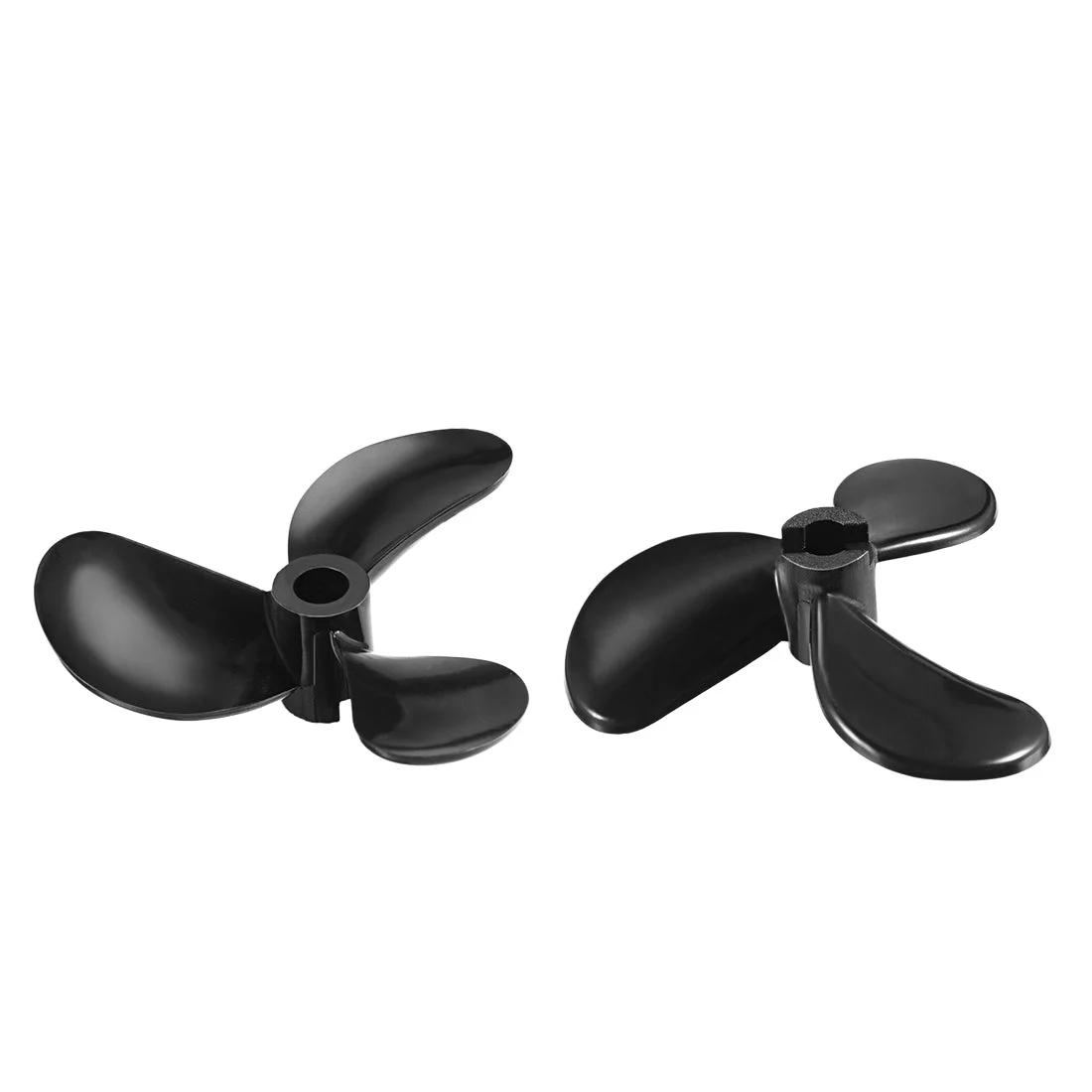 1 Pairs 44 x 4 x 11mm Nylon 3-Vane Rotating RC Boat Prop Propeller Black