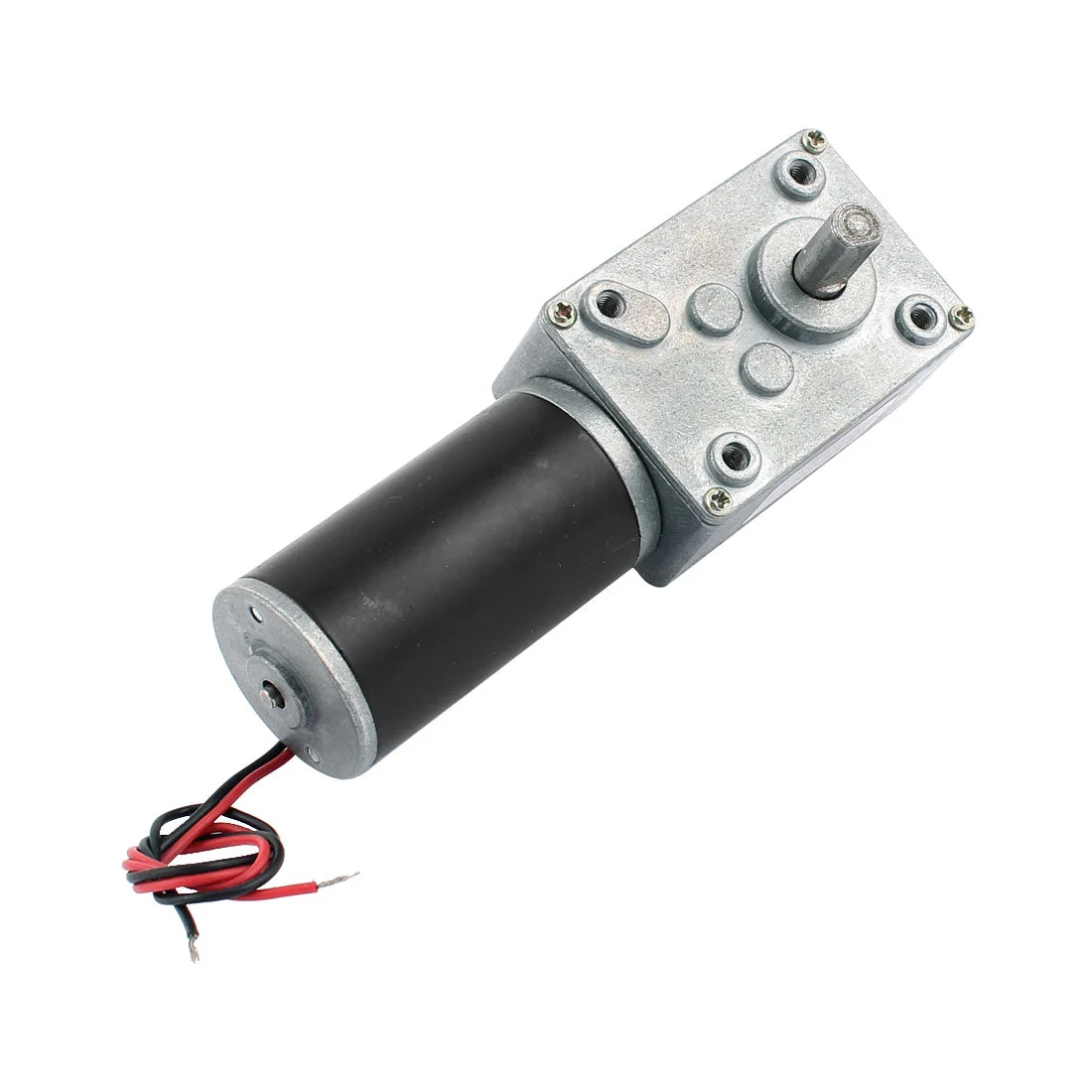 DC 12V 60RPM 8mmx15mm Dual D-Shape Shaft Electric Power Turbo Worm Geared Motor