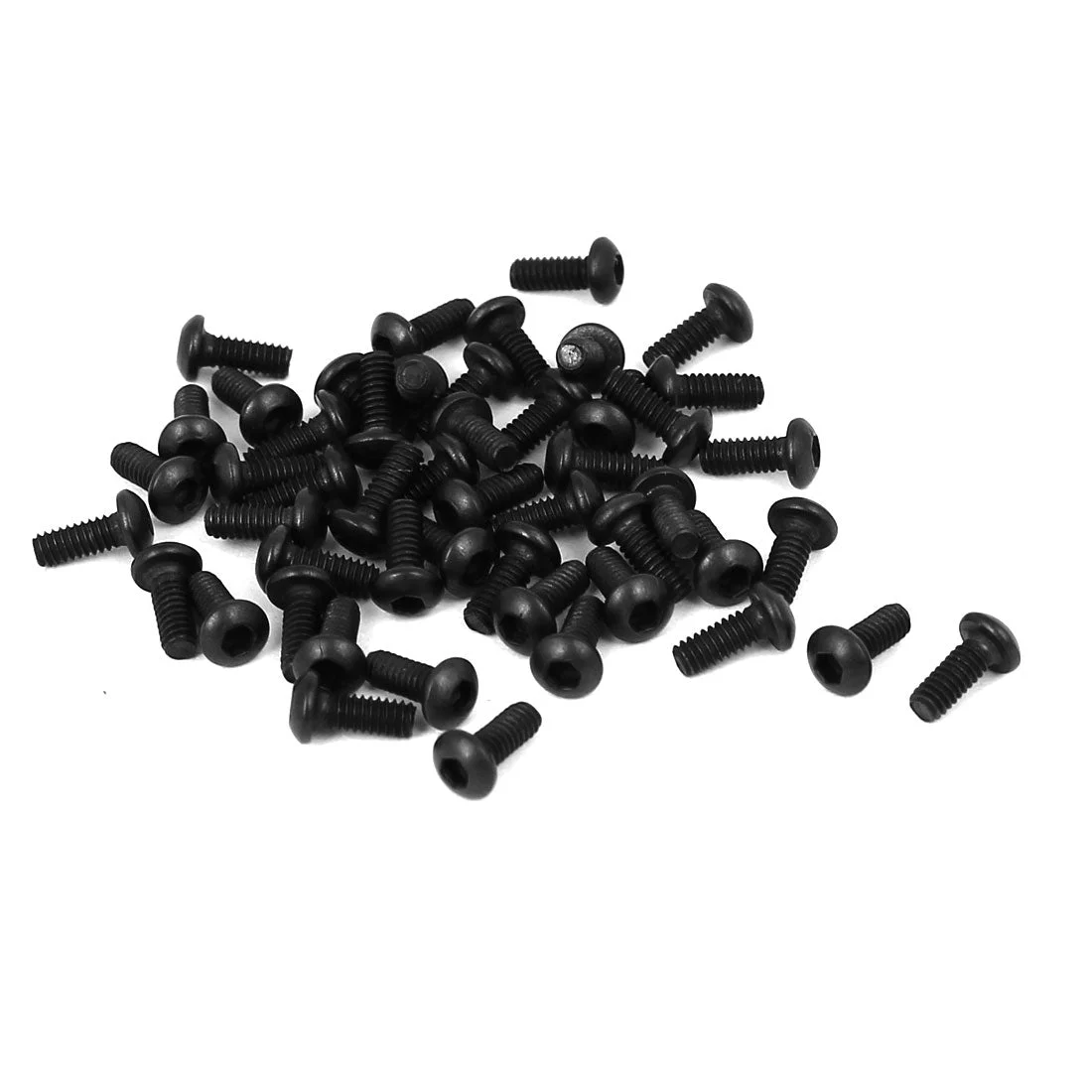 M2x5mm Metal Grade 10.9 Button Head Hex Socket Cap Screw Bolt Fastener 50pcs