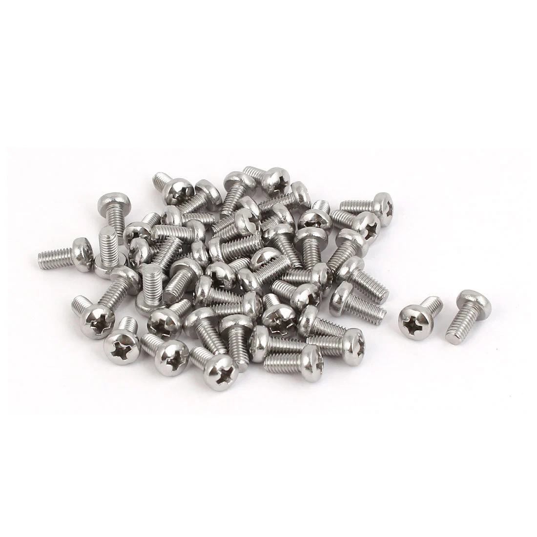 50 Pc M3x6mm 316 Stainless Steel Metric Phillips Pan Head Machine Screws Bolts