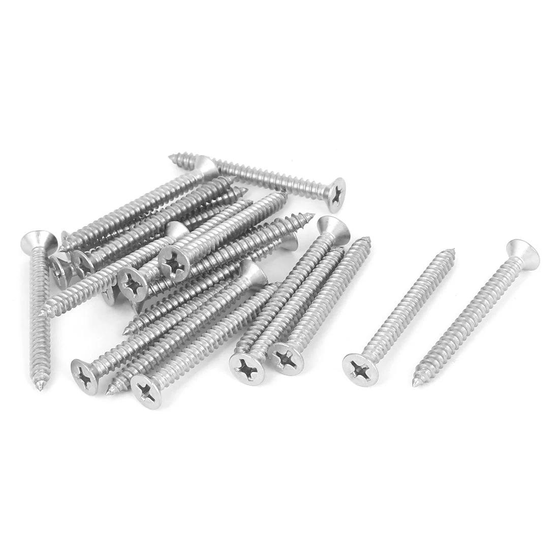 M3.9x40mm 316 Stainless Steel Flat Head Phillips Self Tapping Screws Bolts 20pcs