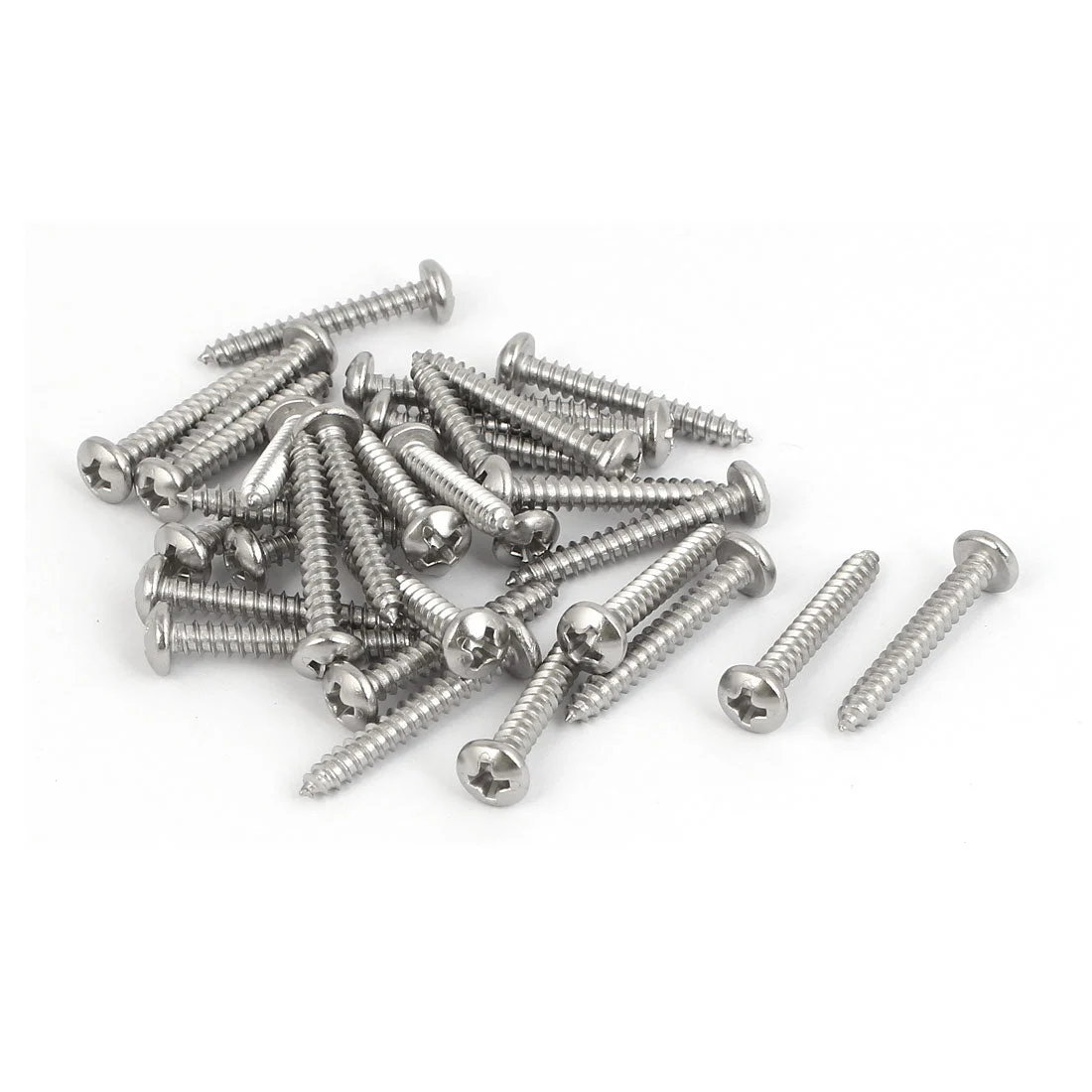 M3.5x25mm 316 Stainless Steel Metric Phillips Pan Head Self Tapping Screws 30pcs