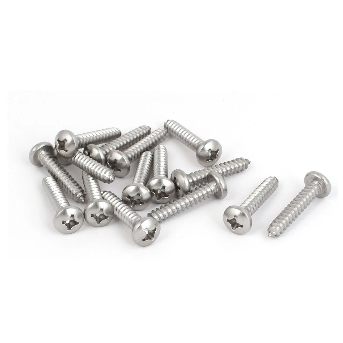 M5.5x30mm 316 Stainless Steel Phillips Pan Head Self Tapping Screws Bolts 15pcs