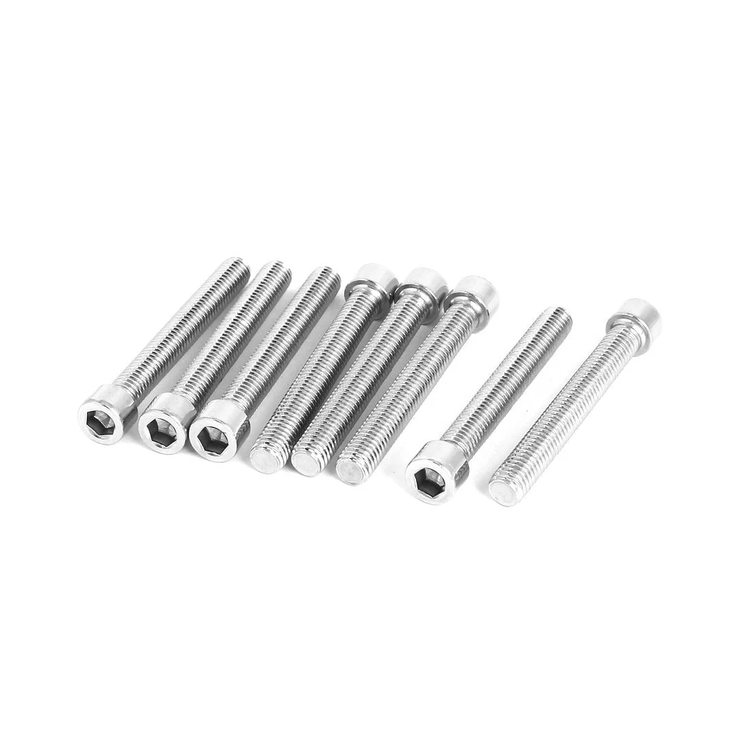 M8 x 60mm 68mm Length Stainless Steel Hex Socket Head Cap Screw Bolt 8pc