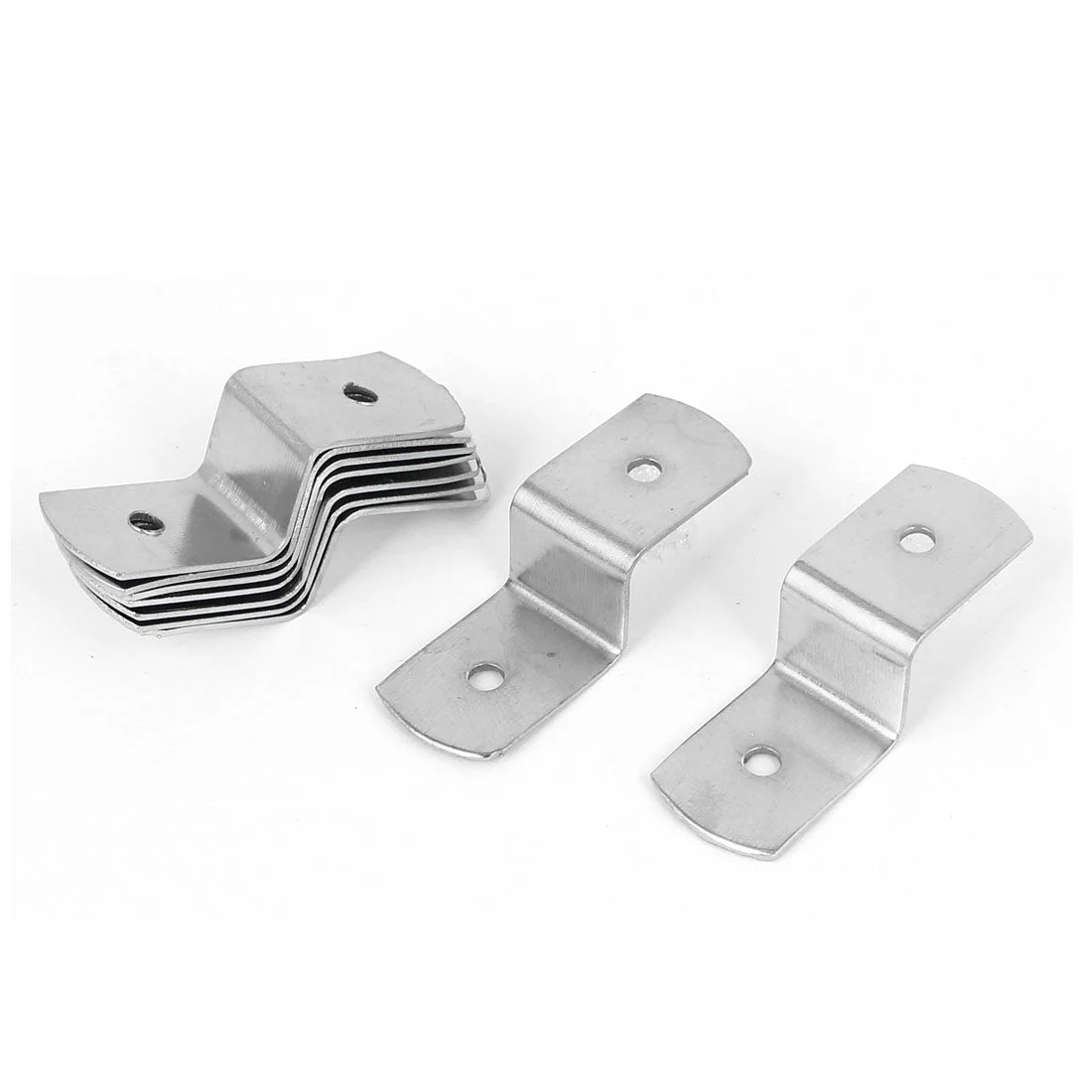 38mm x 13mm x 11mm Metal Z Shape Picture Frame Braces Brackets Silver Tone 10PCS