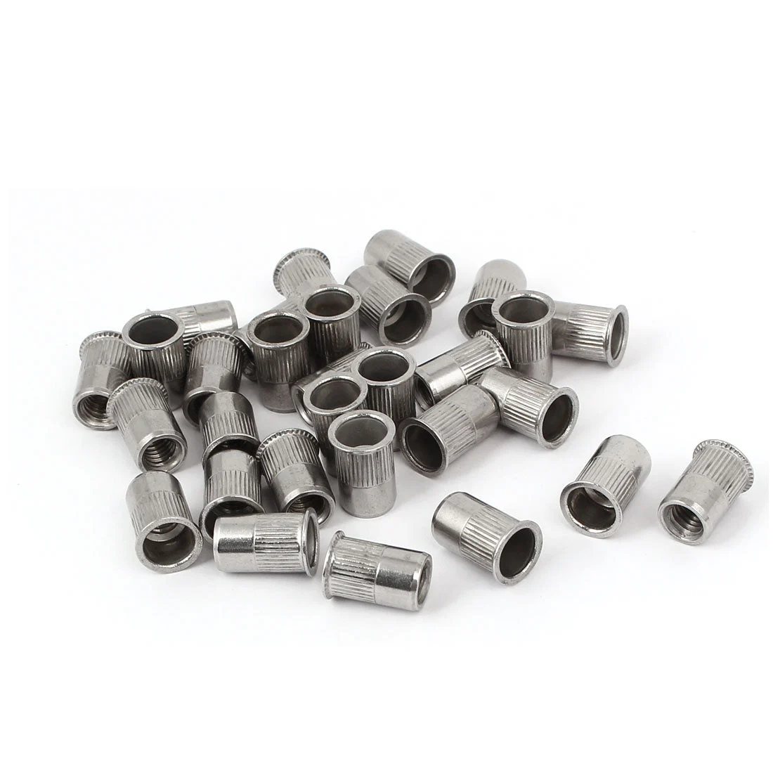 M6 x 14mm Knurled Countersunk Head Blind Rivet Nut Insert 30PCS