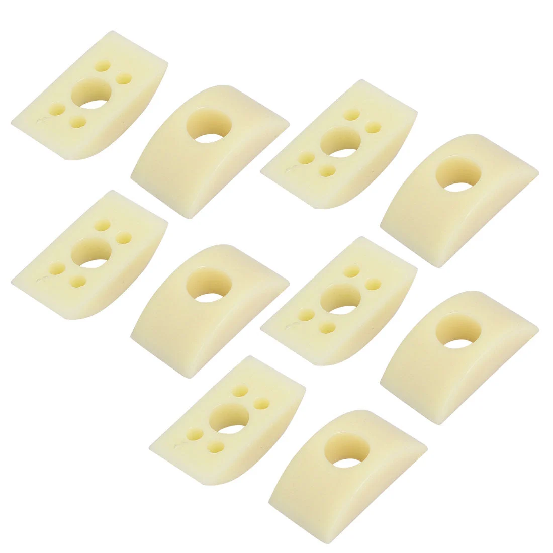 Uxcell Household Plastic Half Moon Spacer Connector Fittings Beige 8mm Hole Dia 10pcs