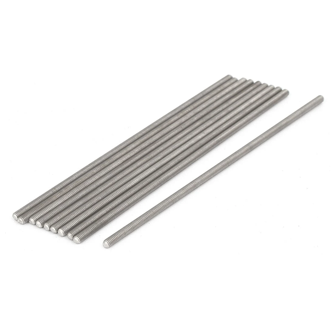 M3 x 110mm 0.5mm Pitch 304 Stainless Steel Fully Threaded Rods Hardware 10 Pcs