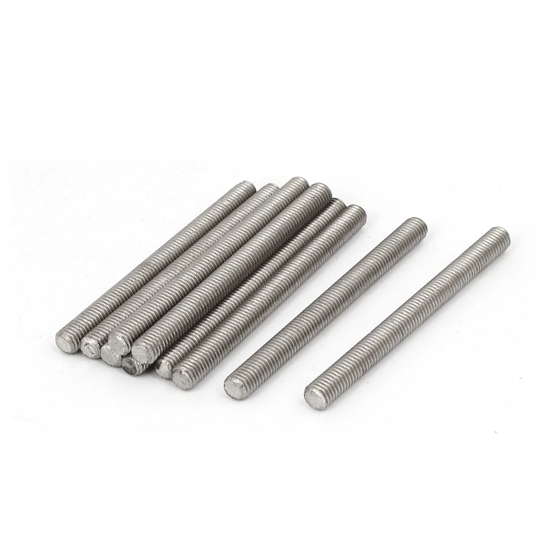 M5 x 60mm 0.8mm Pitch 304 Stainless Steel Fully Threaded Rod Bar Studs 10 Pcs