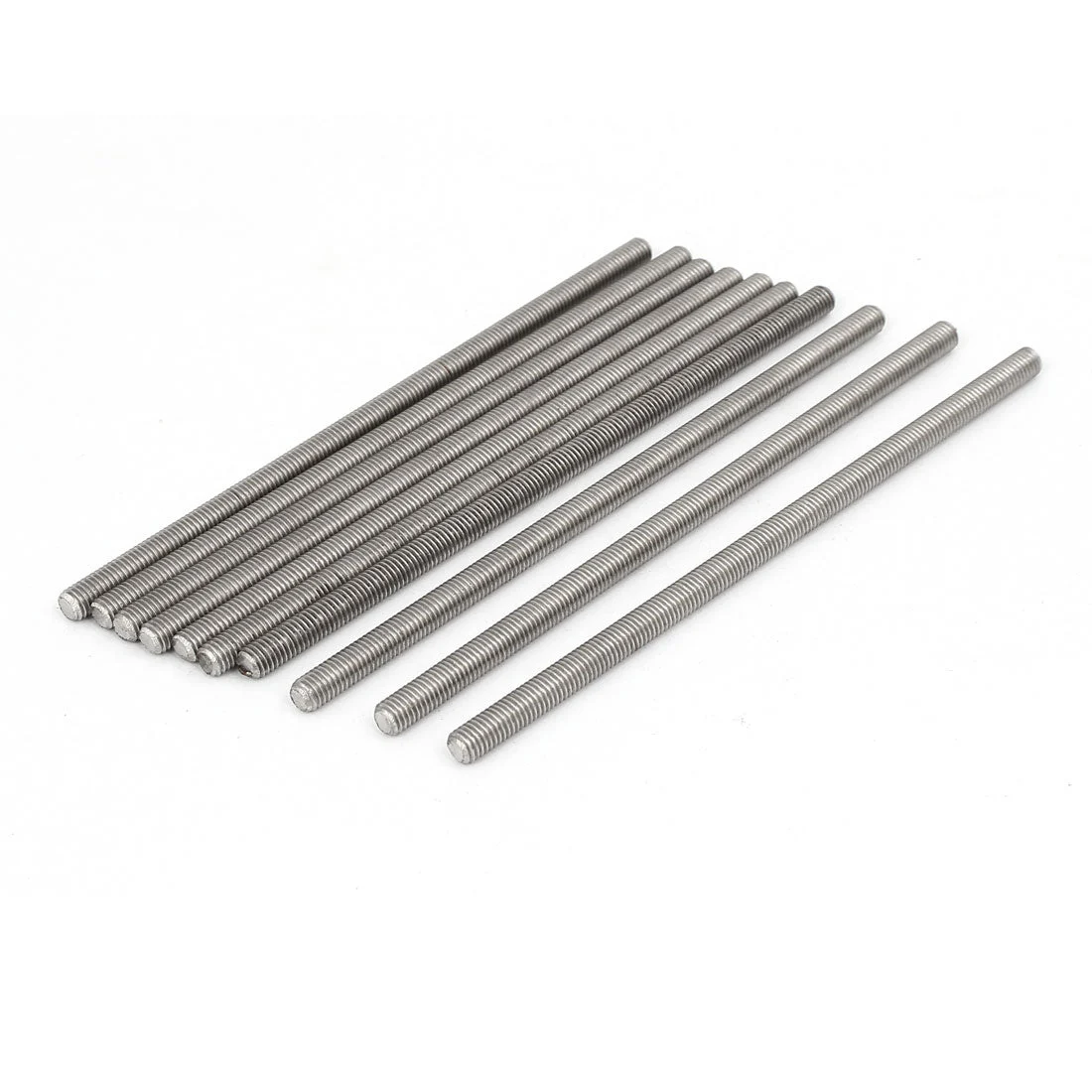 M5 x 120mm 304 Stainless Steel Fully Threaded Rod Bar Studs Fasteners 10 Pcs
