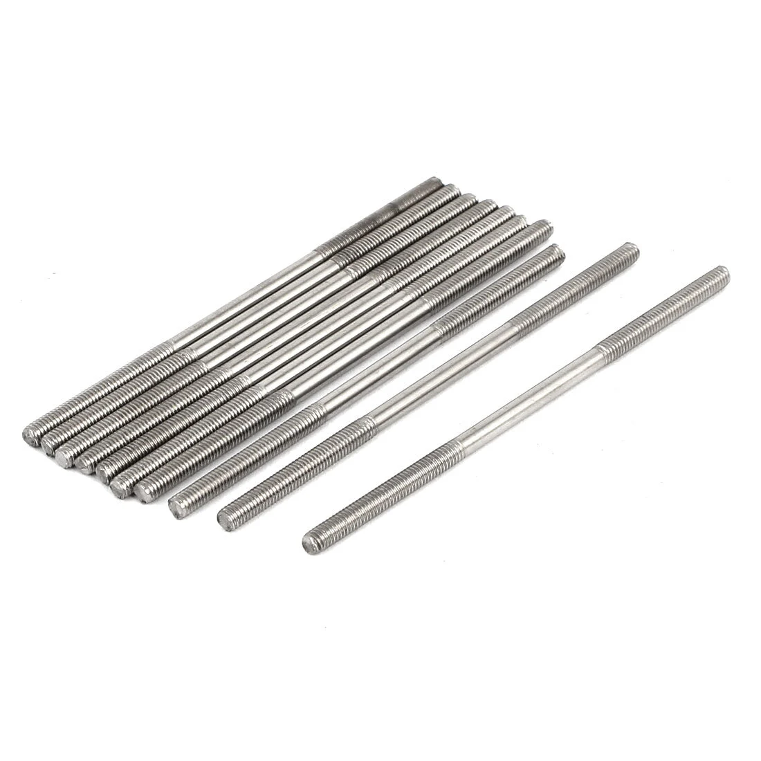 M3x70mm 304 Stainless Steel Double End Threaded Stud Screw Bolt 10pcs