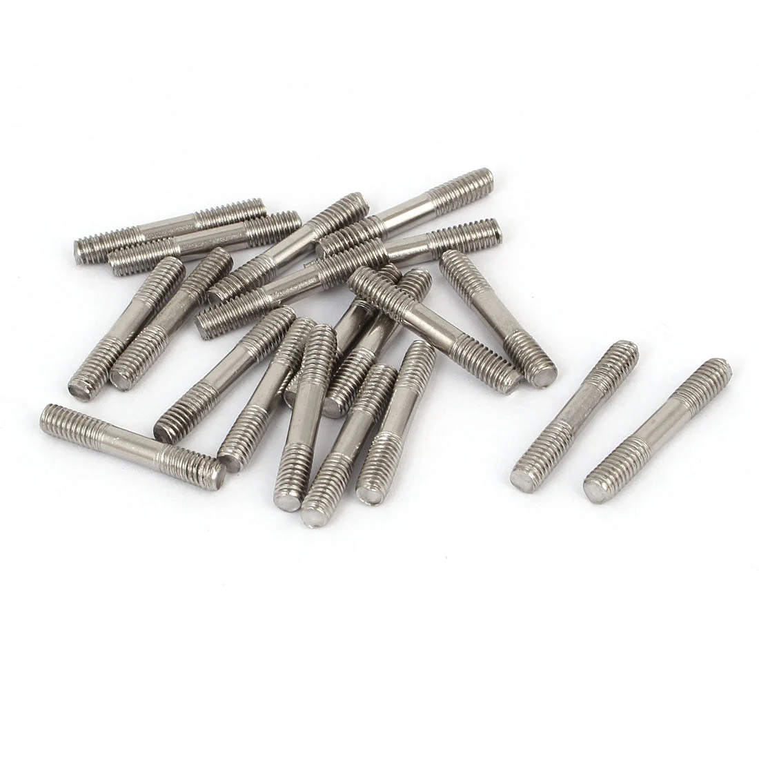 M4x25mm 304 Stainless Steel Double End Threaded Stud Screw Bolt 20pcs