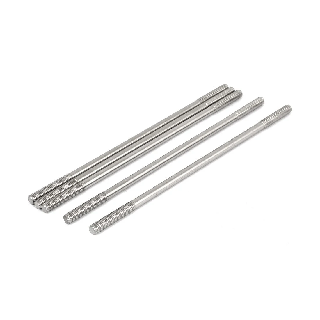 M6x170mm 304 Stainless Steel Double End Threaded Stud Screw Bolt 5pcs