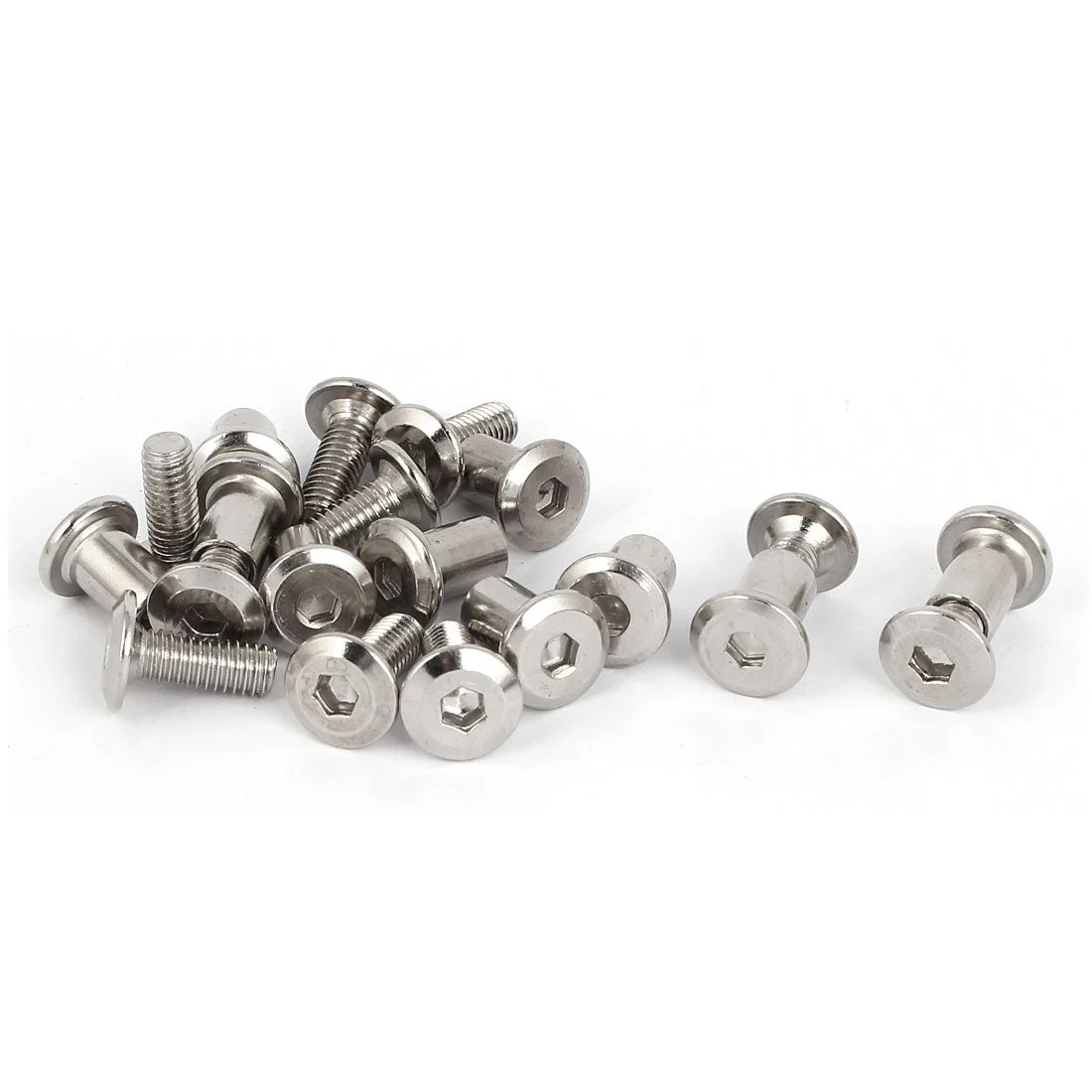 Metal Hex Socket Cap Screw Bolts Barrel Nuts 6mmx16mm 10pcs