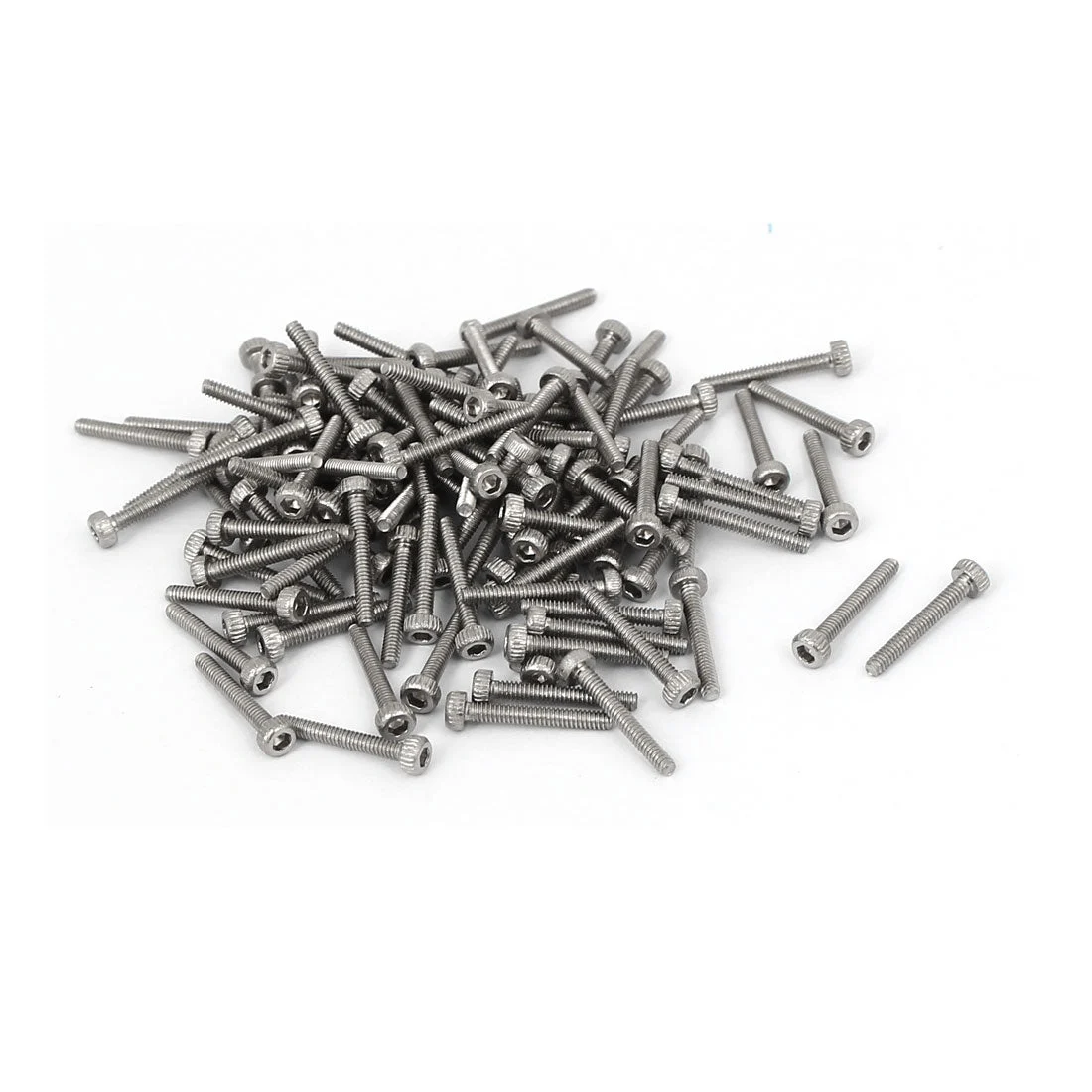 M1.4x12mm Thread 304 Stainless Steel Hex Socket Head Cap Screw DIN912 120pcs