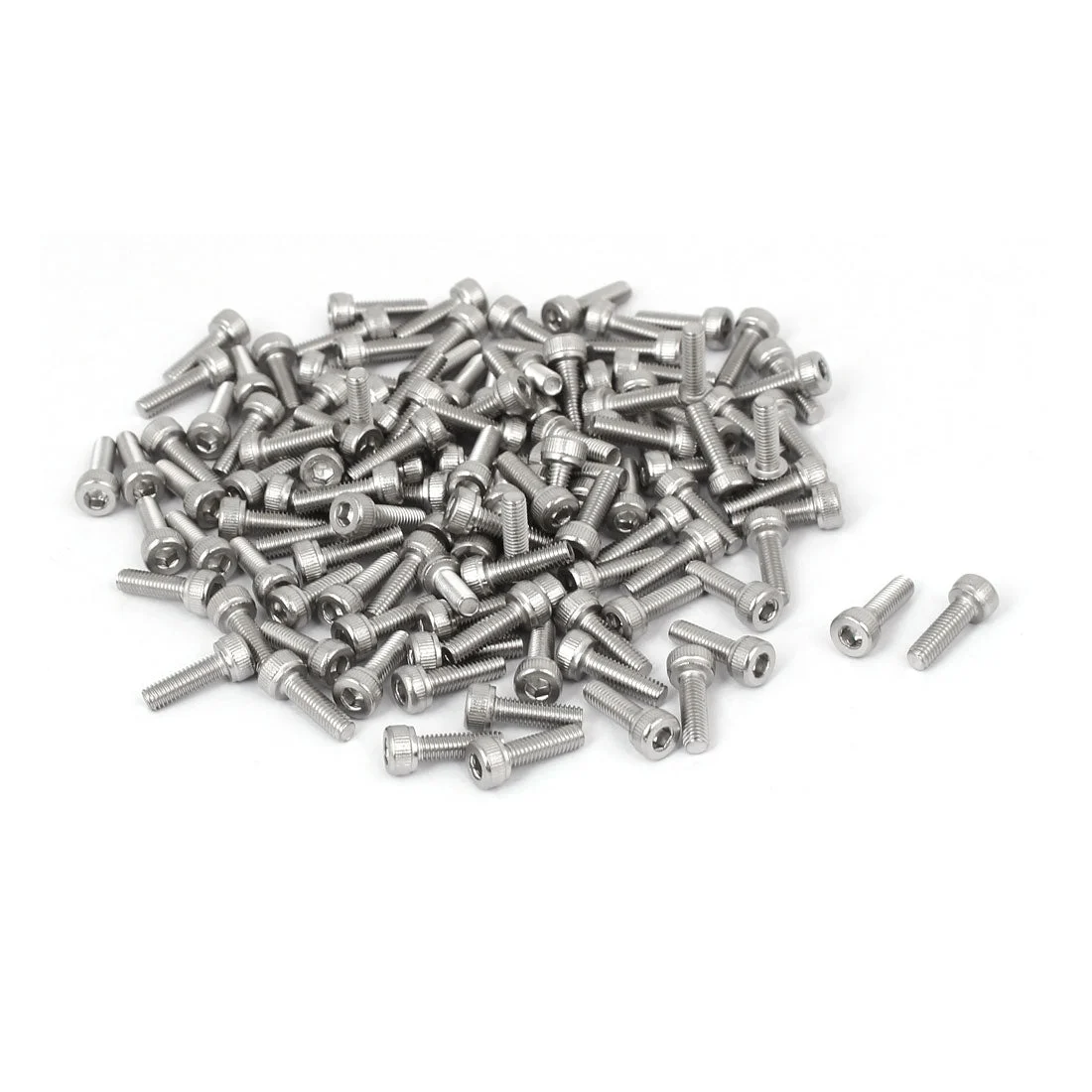M3x10mm Thread 304 Stainless Steel Hex Socket Head Cap Screw Bolt DIN912 120pcs