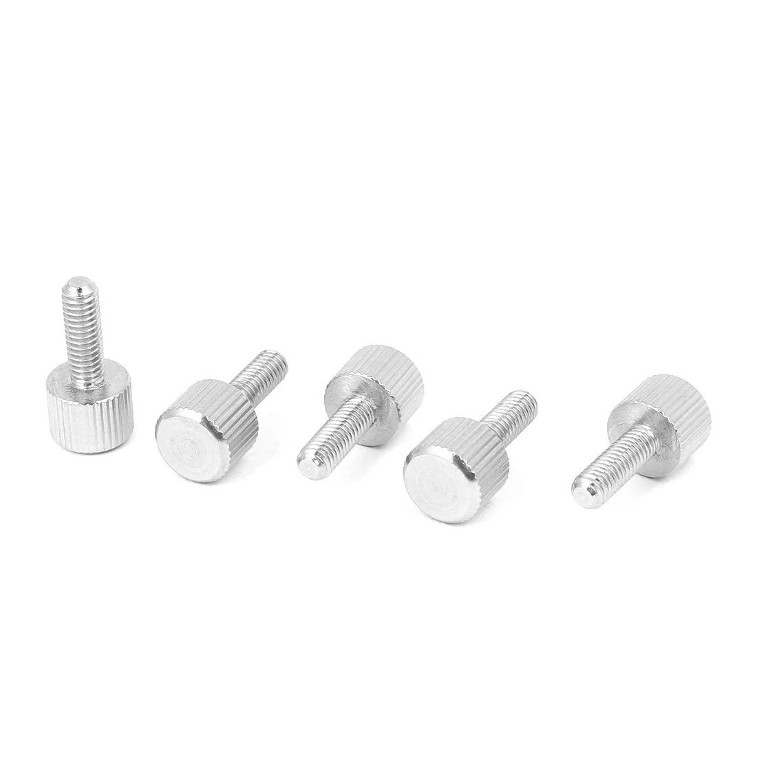 Computer PC Case Stainless Steel Flat Head Knurled Thumb Screw M4 x 12mm 5pcs