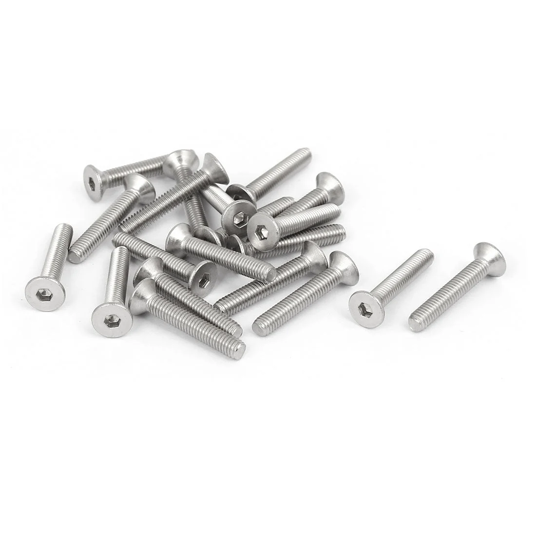 DIN7991 M3x18mm 316 Stainless Steel Flat Head Hex Socket Cap Screw Bolt 20pcs