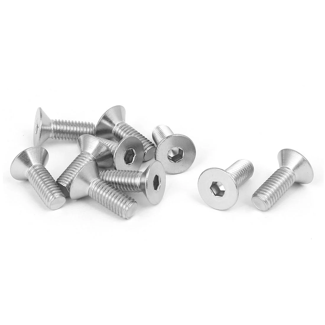 M5x14mm 316 Stainless Steel Countersunk Flat Head Hex Socket Cap Screw 10pcs