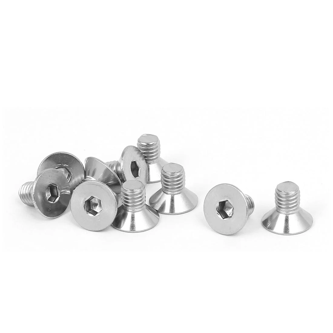 M5x8mm 316 Stainless Steel Countersunk Flat Head Hex Socket Cap Screw 10pcs