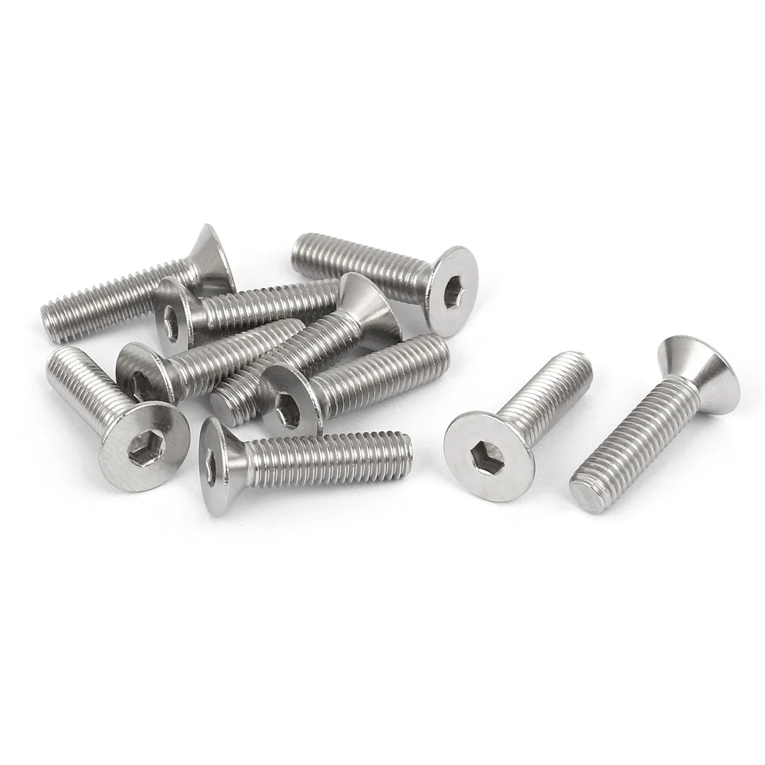 M5x20mm 316 Stainless Steel Countersunk Flat Head Hex Socket Cap Screw 10pcs