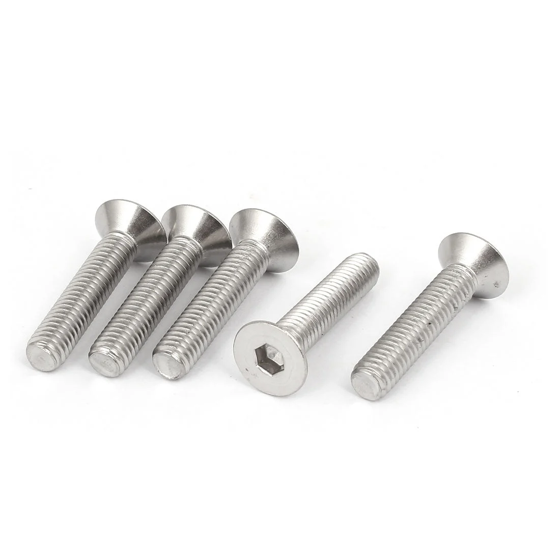 M6x30mm 316 Stainless Steel Countersunk Flat Head Hex Socket Cap Screw Bolt 5pcs