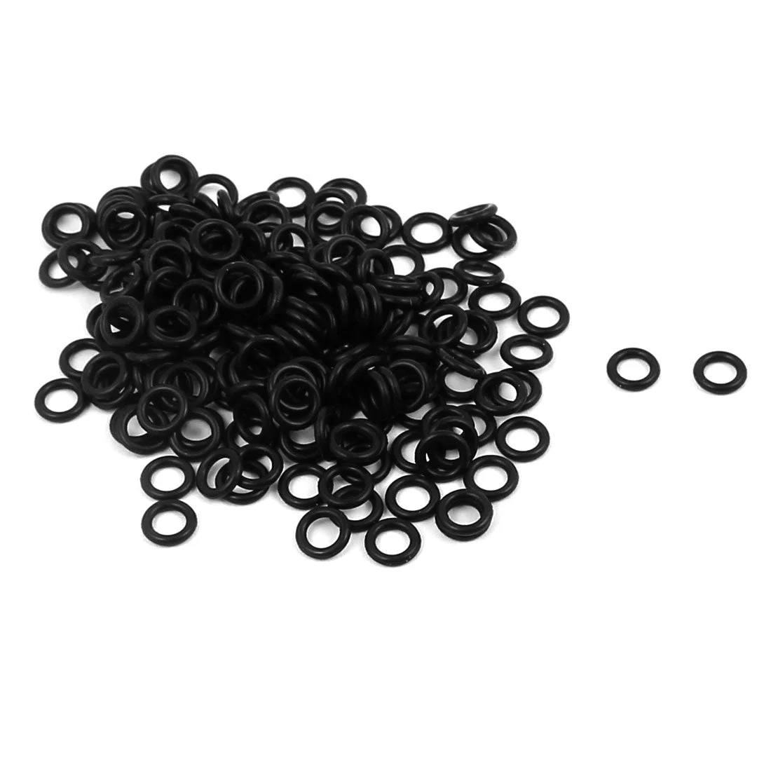 180Pcs Black 5mm x 1mm Nitrile Rubber O Ring NBR Oil Sealing Grommets