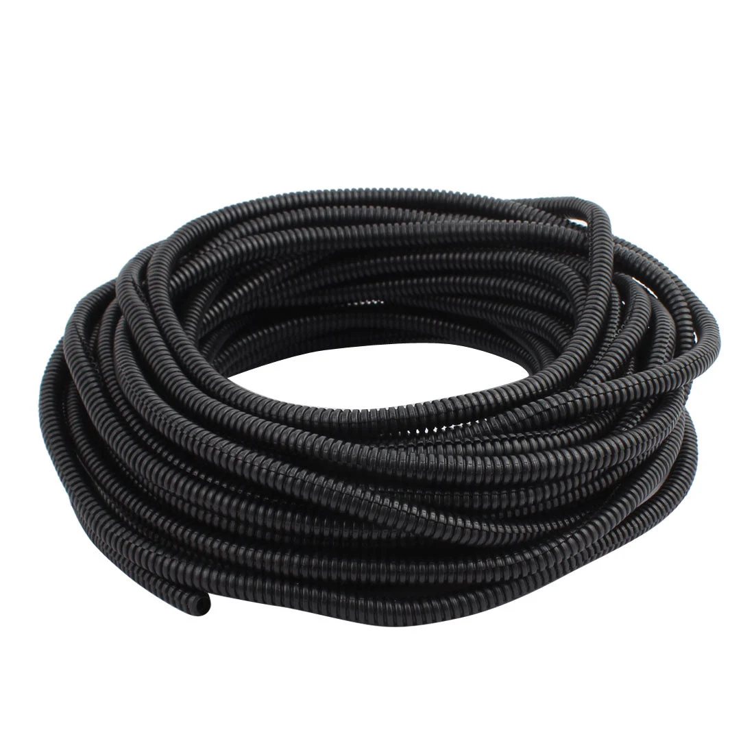 16 M 6.5 x 10 mm Plastic Split Corrugated Conduit Tube for Garden,Office Black