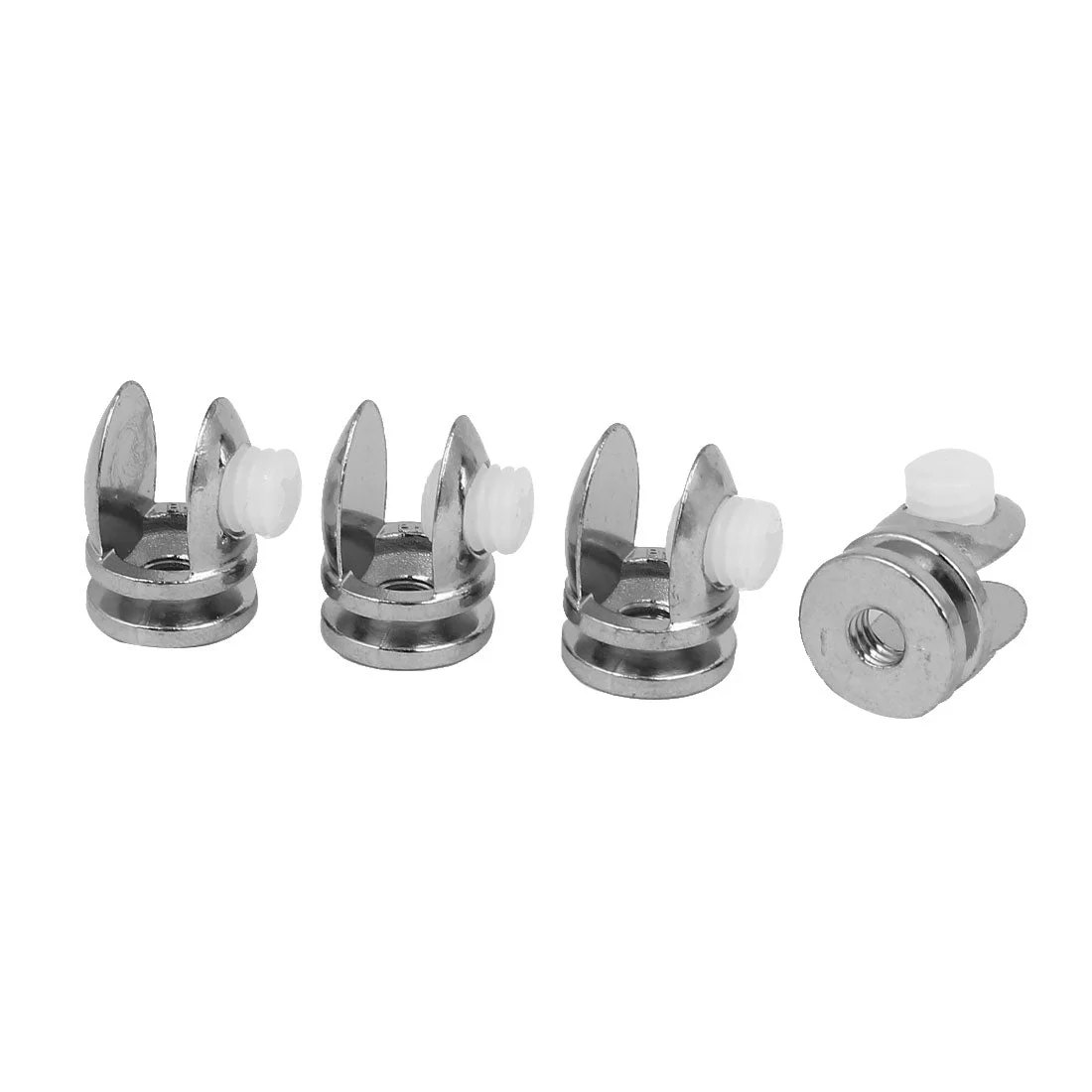 Glass Shelf Bracket Adjustable Metal Door Cabinet Clamp Clip Holder for 6-8mm Thickness 4pcs
